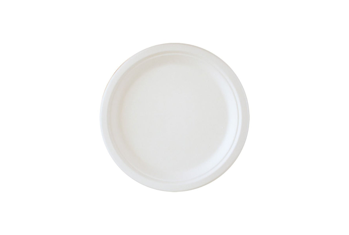 Sugarcane plate 18cm - 100 pieces