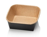 Kraft Salad Bowls with Lids 500ml - Pack of 50