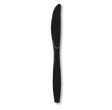 Reusable black knife 16 cm - 100 pieces