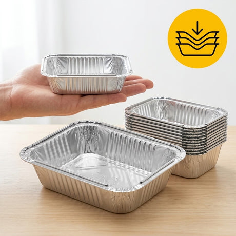 Barquettes Aluminium 250ml avec Couvercle – 100 Pièces | Four Airfryer Barbecue Congélateur