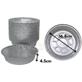 Aluminum tray C801-770L round with lids - 100 pieces