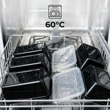 KURTT Boîtes Repas Noires PP Micro-ondes Congélateur 50/100 pièces Meal Prep | 500ml 650ml 750ml 1000ml