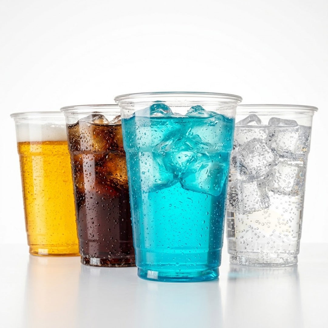 Verres Bière Plastique Grande Pinte 50cl PP – 100/400/800 unités | Gobelet Jetable Festival Terrasse Stade | Sans BPA Incassable