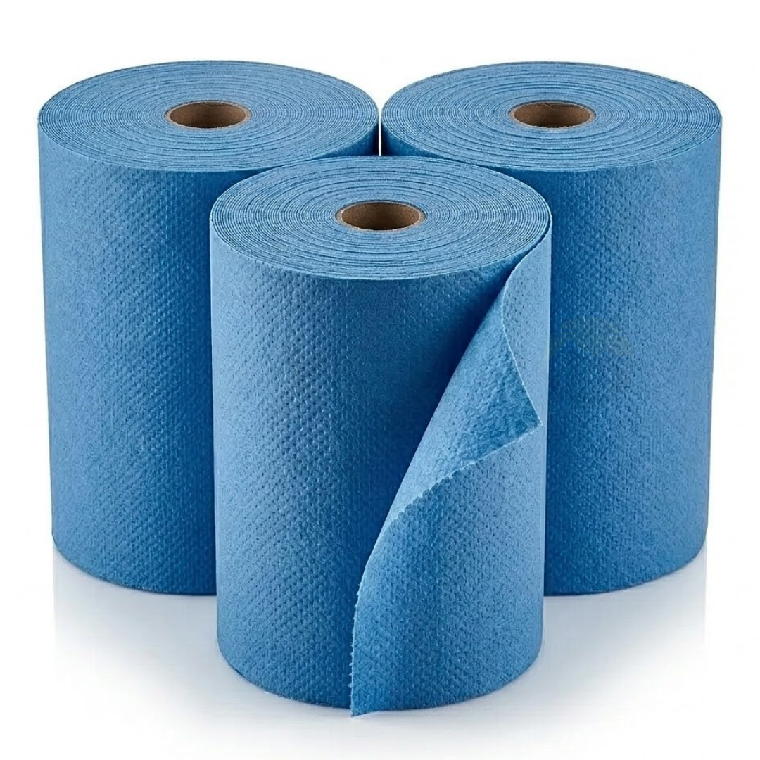 KURTT Bobines d'essuyage industrielles bleues 2 plis 1000 formats – Lot de 2 - HACCP Cuisine Atelier