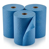 KURTT Bobines d'essuyage industrielles bleues 2 plis 1000 formats – Lot de 2 - HACCP Cuisine Atelier