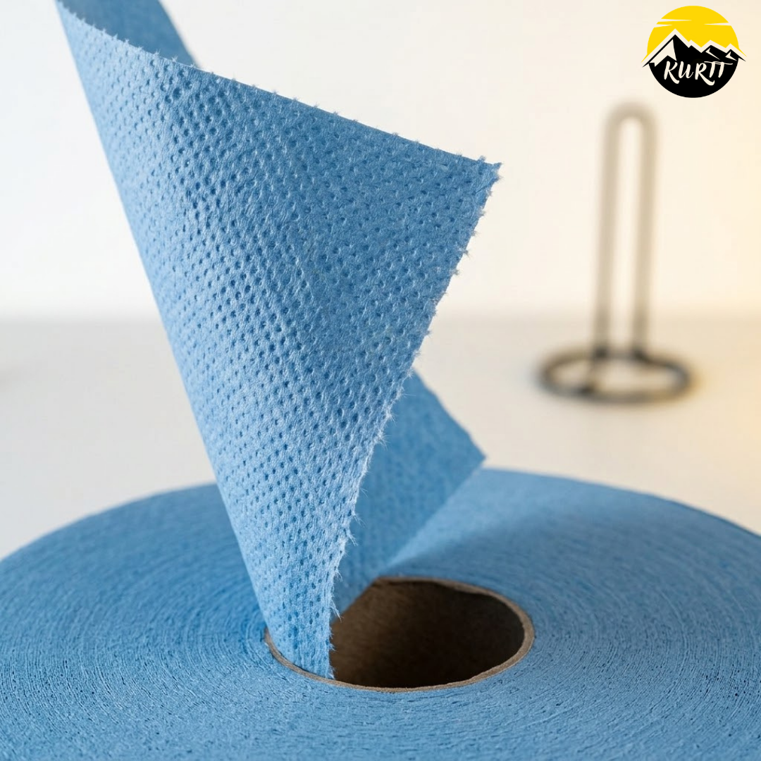 KURTT Bobines d'essuyage industrielles bleues 2 plis 1000 formats – Lot de 2 - HACCP Cuisine Atelier