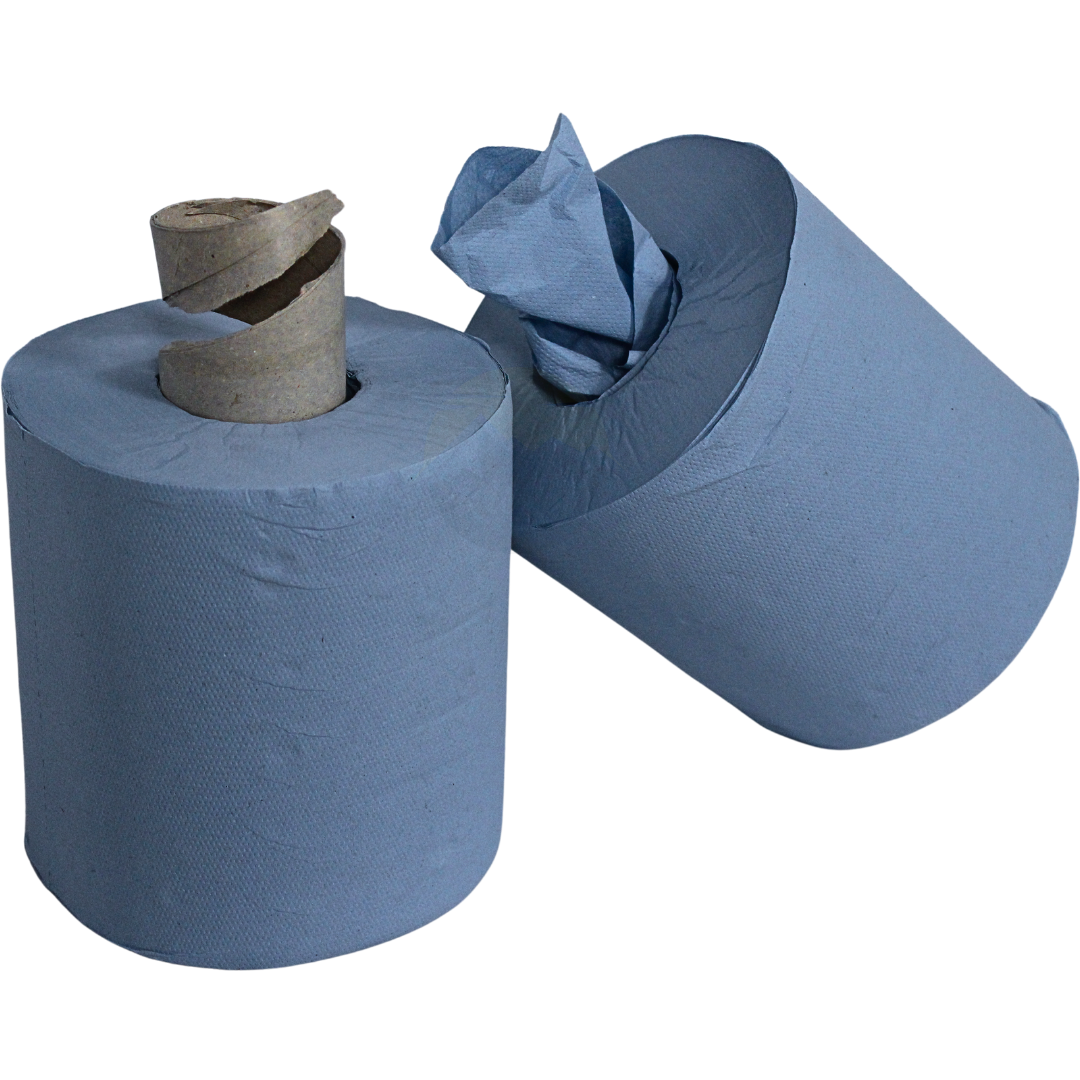 KURTT (2-layer) 6 x 150 meters cleaning paper blue, cleaning roll dispenser suitable