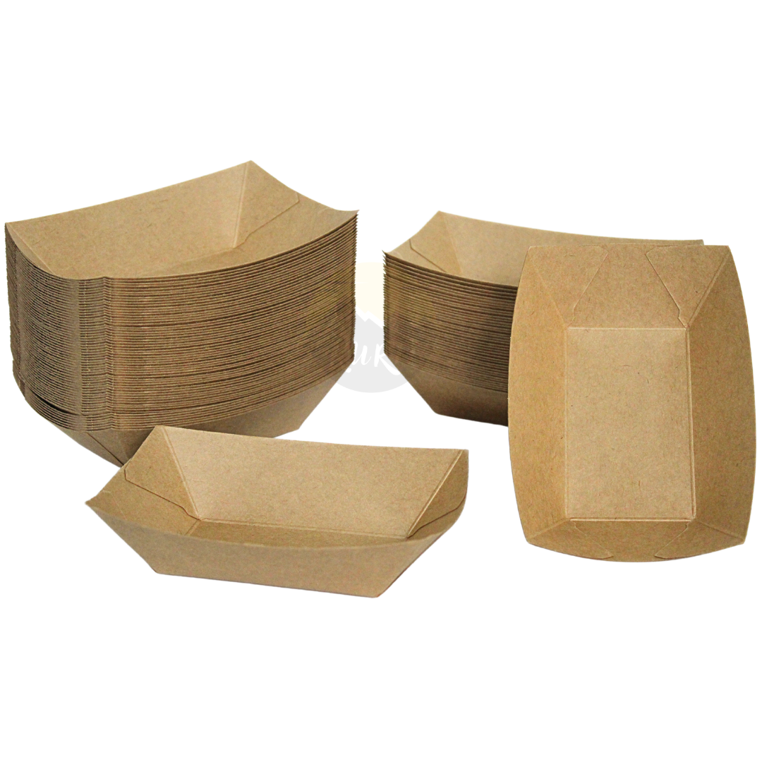 Kraft Snack Tray - Finger Food Boat Tray M - 100 pieces