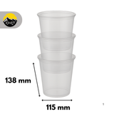 100x inclusief deksel plastic potjes - vershoudbakjes 1000cc - magnetronbakjes Geschikt voor Soep, Delicatessen, Snoepgoed of Muntjes