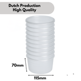 100x Récipients pour micro-ondes avec couvercles Pots en plastique de 500 ml - Récipients alimentaires adaptés aux plats à emporter. Réutilisable et sans BPA