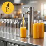Bouteilles rPET 330ml Bouchon Orange – Jus Smoothie Recyclé | 35 Pièces