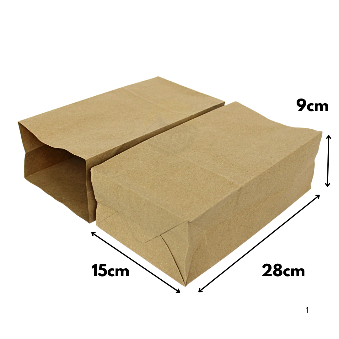 500x Sacs à fruits - sacs en papier pour fruits et légumes marron 15+9x28 cm