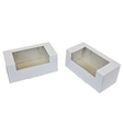 Twee gebaksdozen met venster maat 18