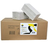 KURTT Papieren Handdoekjes Z-vouw 10.000 stuks | 2-laags Naturel| 22x23cm Cellulose Interfold Handdoekpapier Dispenser