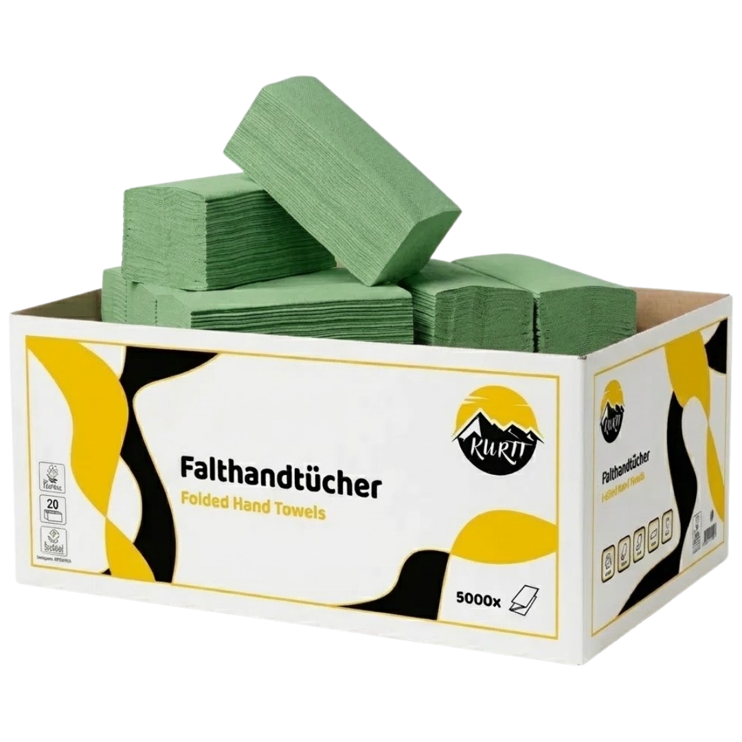 Essuie-tout vert 1 pli 25 x 23 cm - 5 000 feuilles
