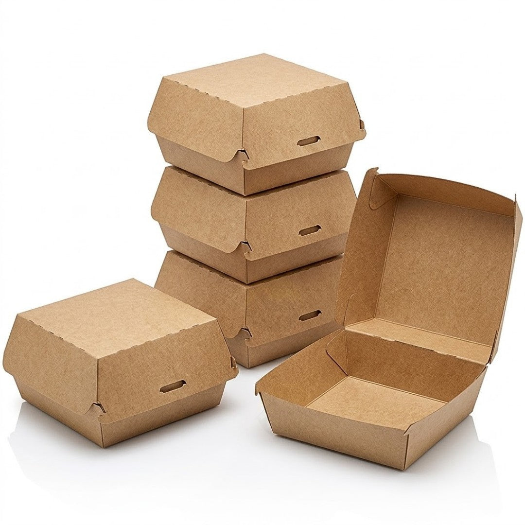 Boîtes Burger Kraft BIO M/L | 50/100/200 Pièces Smash Burger