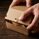 Boîtes Burger Kraft BIO M/L | 50/100/200 Pièces Smash Burger