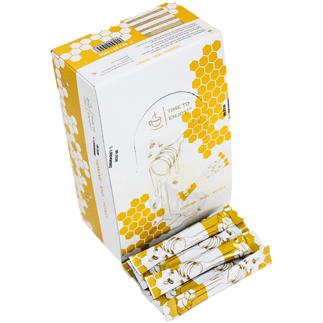 Miel en sachet - Dispensateur/Displaybox - 80 pièces x 8 grammes