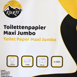 Maxi Jumbo toilet paper 380M, approx. 1000 sheets, 6 large rolls of 2-ply cellulose toilet paper, suitable for dispensers.