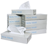 1000 mouchoirs en papier double épaisseur (10 x 100), 20 x 20 cm, certifiés FSC et Ecolabel - lingettes nettoyantes en cellulose