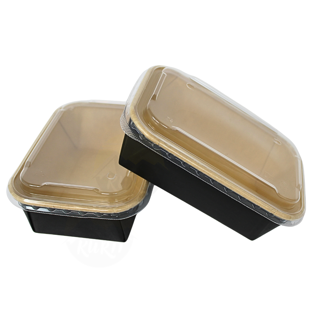 Kraft microwave containers 750ml - 50 pieces