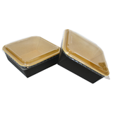 Récipient à salade Kraft avec couvercles 1320ml - 50 pièces