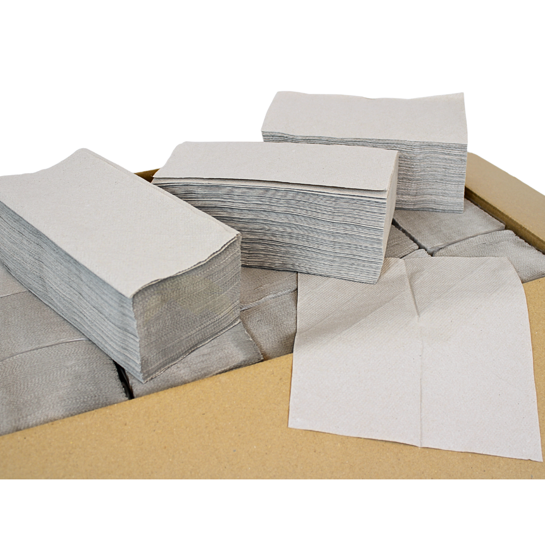 5000 Paper towels 1-ply, gray 25 x 23 cm, Z-fold paper towels, paper towels