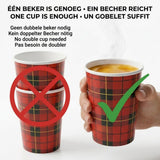 2500x 7.5oz/180ml, Tasses à café à emporter - carton 'diamant écossais'