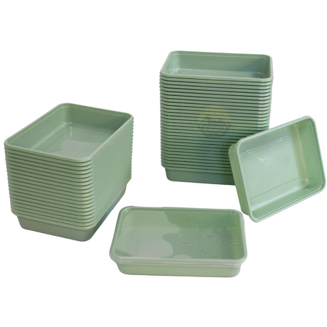 Microwave containers with lids Green 500ML - 50 pieces