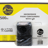 Magnetronbakjes met deksel - meal prep bakjes - stevig en flexibel - vershoudbakjes - zwart