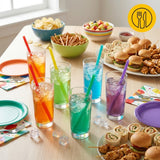 Multicolor rechte drinkrietjes voor koude dranken
