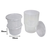 100x Magnetronbakjes inclusief deksels 500ml plastic potjes - vershoudbakjes Geschikt voor Take Away. Herbruikbaar en BPA Vrij