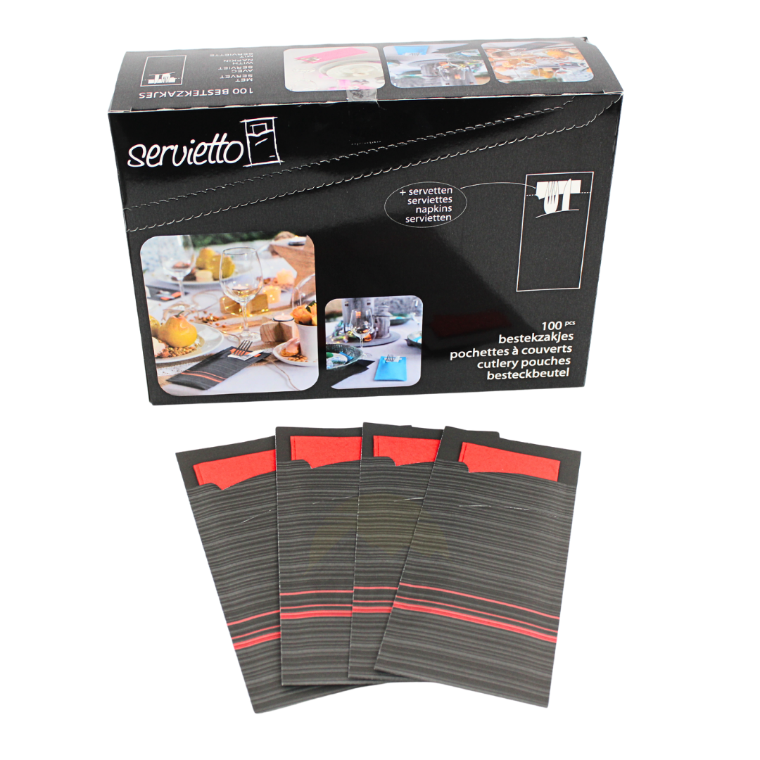 Sacs de couverts, y compris les tissus - 100 pièces
