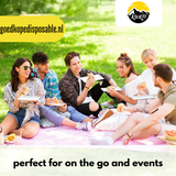 125x sterke Papieren bord/schaaltje 16x24cm wit - wegwerp schalen geschikt om snacks op te presenteren - gebaksbordjes - barbecue - evenementen