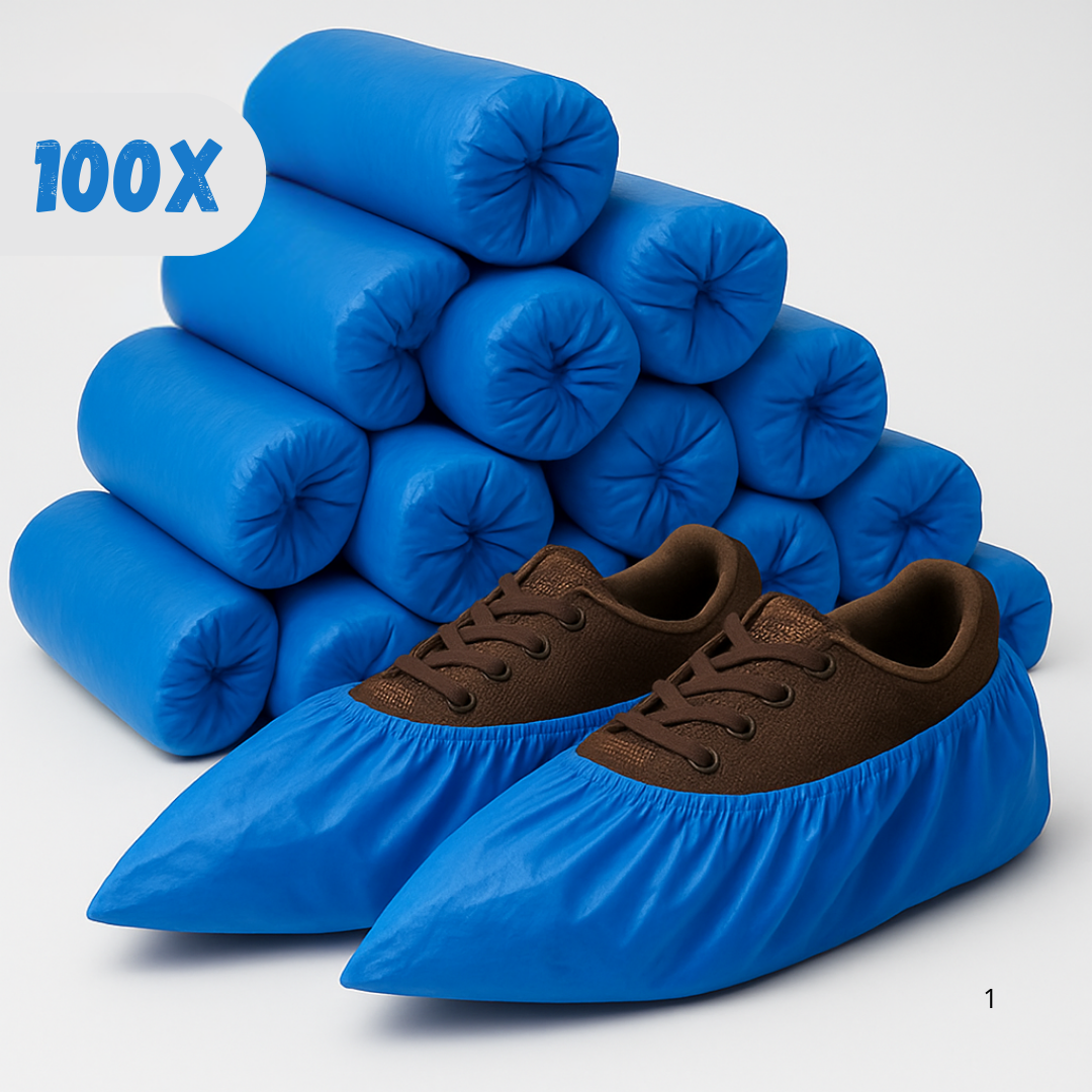Schoenovertrekken Wegwerp Blauw – 100 Stuks | Schoenhoesjes (40micron)