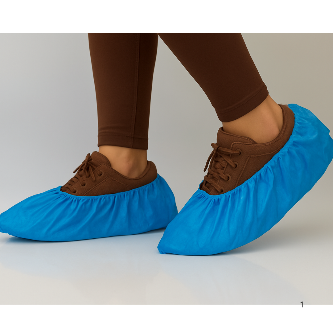 Schoenovertrekken Wegwerp Blauw – 100 Stuks | Schoenhoesjes (40micron)