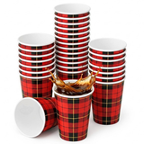 500x 7,5oz/180ml, Tasses à café à emporter - tasse à café en carton 'diamant écossais' Gobelet - Tasses à café en carton - Tasse en carton - Une qualité, étanche