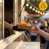 Conteneurs snack A14 - intérieur recouvert de PE et sans graisse, Conteneurs à chips, Papier kraft