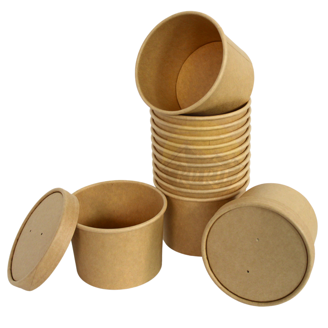 Cup à soupe kraft 350 ml - 100 morceaux