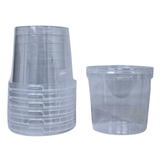 Plastic Emmertje PP Transparant 1180ml – Vershoudbakje Tamper Evident Deksel  Ø 133 mm