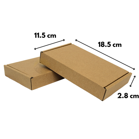 Brievenbus dozen (stevig), verzenddozen Bruin, A6, 185x115x28mm