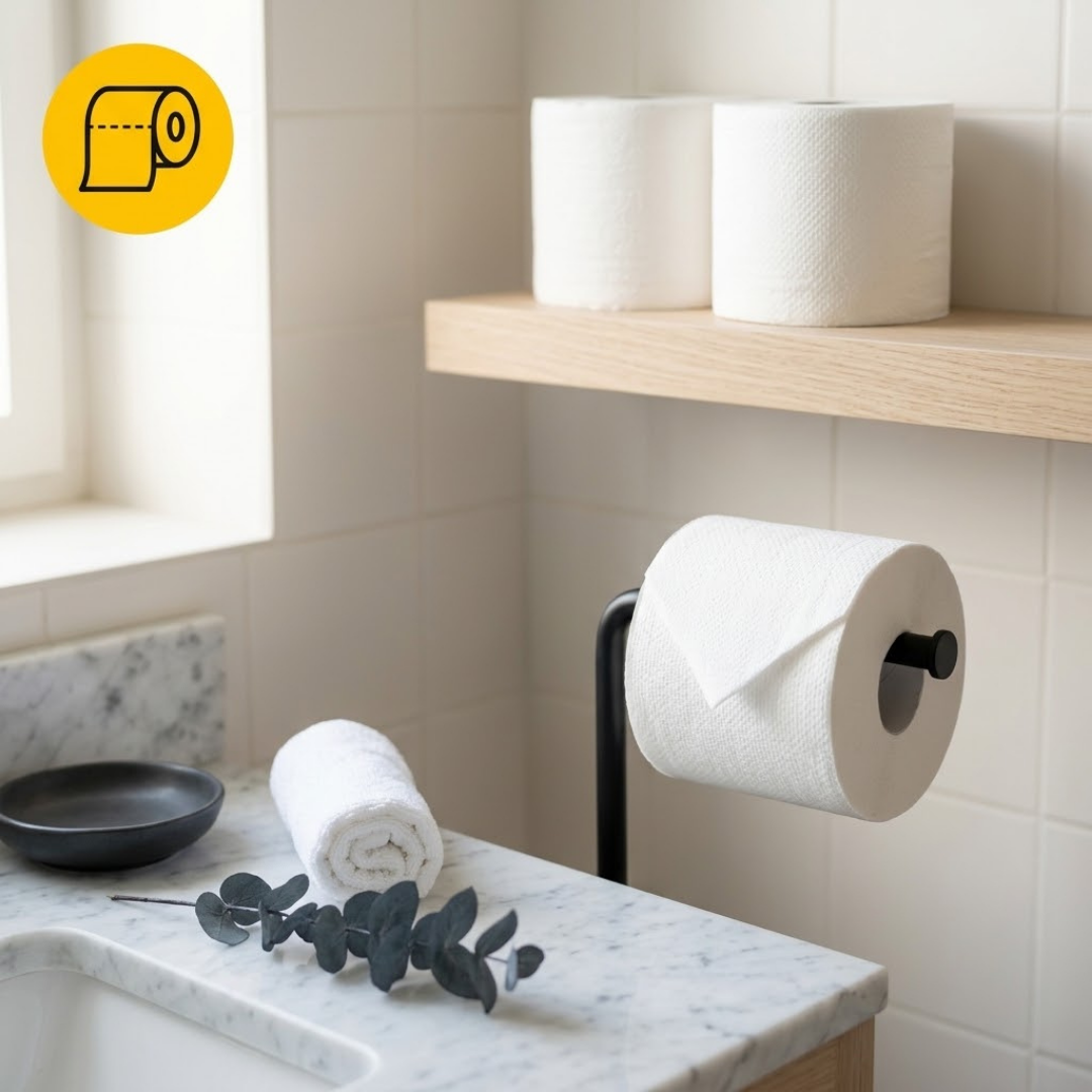 KURTT Papier Toilette 3 Plis Cellulose 250 Feuilles ECO – 24/56 Rouleaux | Doux Absorbant Soluble