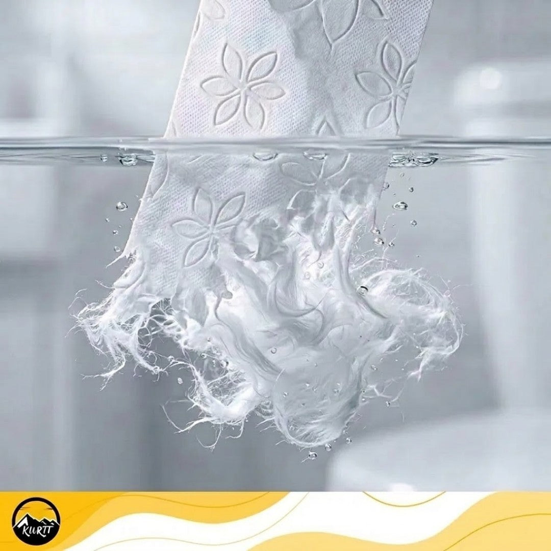 KURTT Papier toilette 2 plis Cellulose – 200 feuilles par rouleau | Hôtel Bureau Restaurant