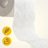 KURTT Papier toilette 2 plis Cellulose – 200 feuilles par rouleau | Hôtel Bureau Restaurant