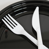 Plastic vorken (extra sterk) - herbruikbaar vork Wit - 18cm