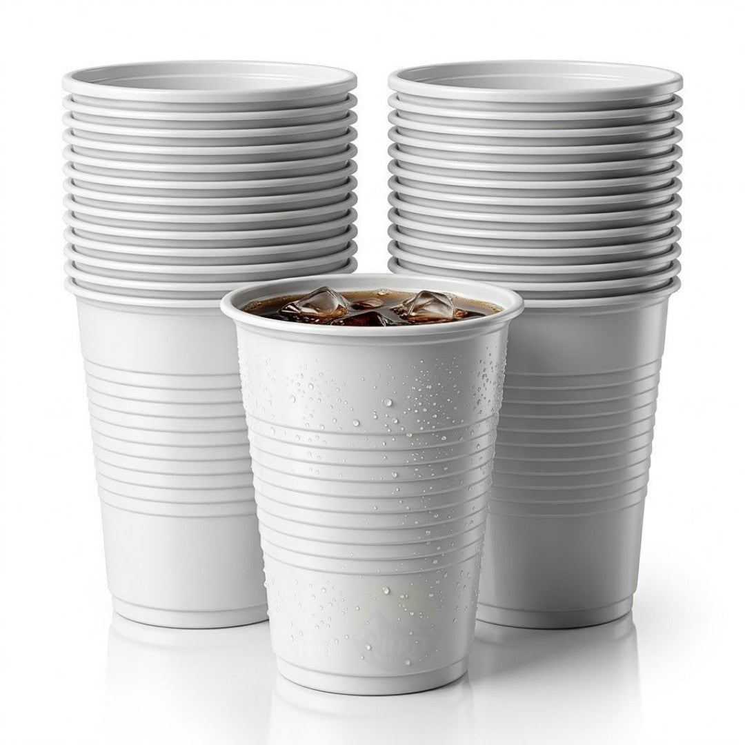 Gobelets jetables blancs 0,2l - 100 pièces