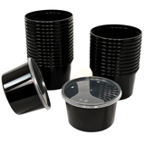 50x plastic potjes inclusief deksels (350cc) magnetronbakjes - vershoudbakjes Geschikt voor Take Away. Herbruikbaar en BPA Vrij