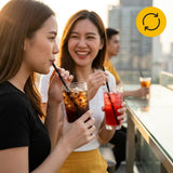Zwarte rietjes voor frisdrank en cocktails