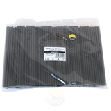 Straws Black PP plastic - 250 pieces Reusable